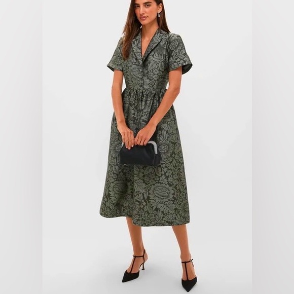 Tuckernuck Emerald Mirasol Jacquard Adelaide Dress - Picture 1 of 13